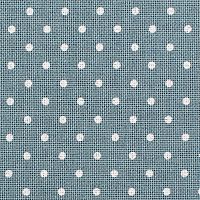Ткань равномерная 32 ct Murano Petit Point метраж, темно-голубая с точками, Zweigart 3984/5269