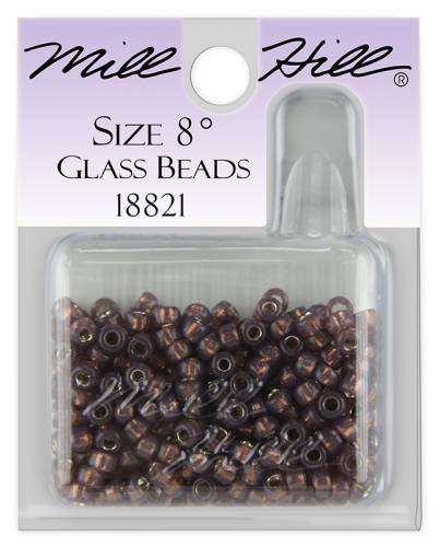 18821 бисер Mill Hill, 8/0 Opal Dark Mauve Glass Beads фото 3
