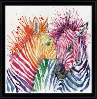 Набор для вышивки крестиком Colorful Zebras Design Works 3266
