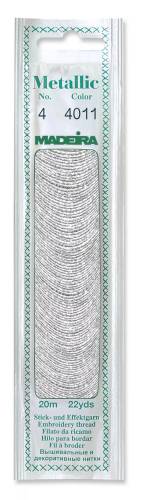 4011 муліне металлік Madeira #4, яскраве срібло фото 2