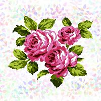 Водорастворимый флизелин с рисунком Букет роз Confetti К-301