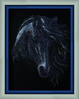 Набір для вишивання бісером Чорний кінь Чарівна мить Б-067