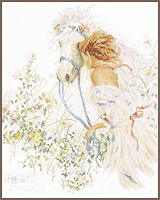 Набор для вышивки крестом Lanarte Horse And Flowers (Лошадь и цветы), PN-0007952
