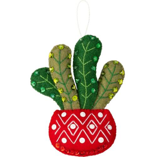 Набір для фетрової аплікації Ornament Kits - Holiday Houseplants Bucilla 89634E фото 5