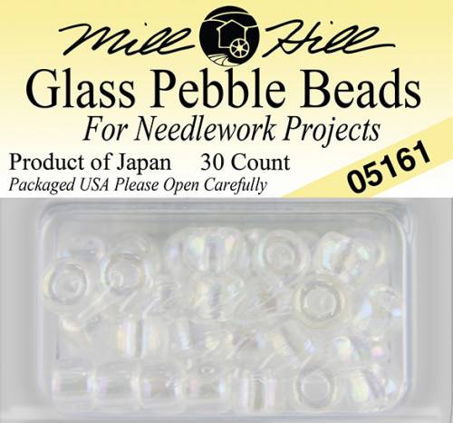 05161 бисер Mill Hill, 3/0 Crystal Pebble Glass Beads фото 3