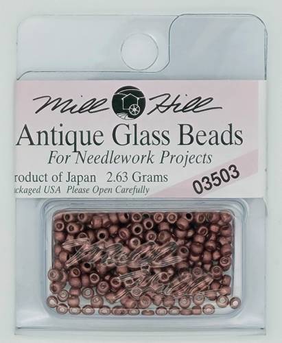 03503 бисер Mill Hill, 11/0 Satin Cranberry Antique Glass Beads фото 2
