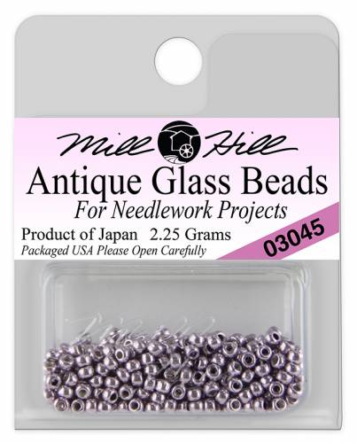 03045 бисер Mill Hill, 11/0 Metallic Lilac Antique Glass Beads фото 3