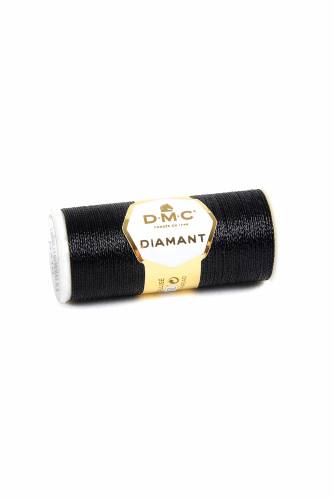 D310 нитка металік DMC Diamant, чорна фото 2