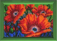 Тканина з малюнком для вишивки бісером Весняні маки, Butterfly 940