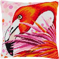 Набор для вышивки подушки полукрестом Фламинго Чарівниця V-154