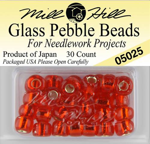 05025 бисер Mill Hill, 3/0 Ruby Pebble Glass Beads фото 2