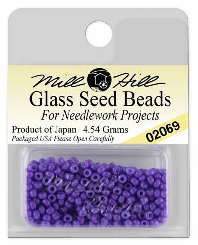 02069 бісер Mill Hill, 11/0 Crayon Purple Glass Beads фото 3