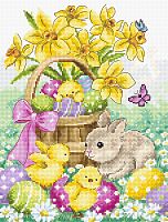 Набір для вишивання хрестиком Easter Rabbit and Chicks Letistitch L8033