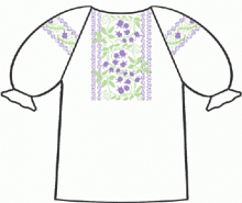 Сорочка с коротким рукавом для девочки, 32 размер