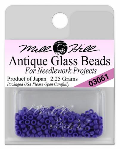 03061 бисер Mill Hill, 11/0 Matte Periwinkle Antique Glass Beads фото 3
