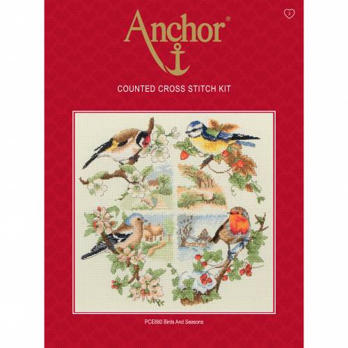 Набор для вышивки крестиком Birds and Seasons Anchor PCE880 фото 2