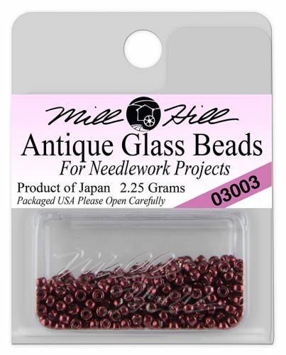 03003 бісер Mill Hill, 11/0 Antique Cranberry Antique Glass Beads фото 3