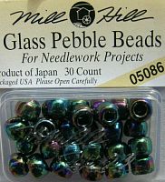 05086 бисер Mill Hill, 3/0 Midnight Pebble Glass Beads