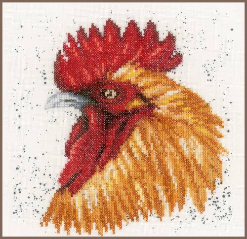 Набір для вишивання хрестиком, Brown rooster (Коричневий півень), Lanarte PN-0157490