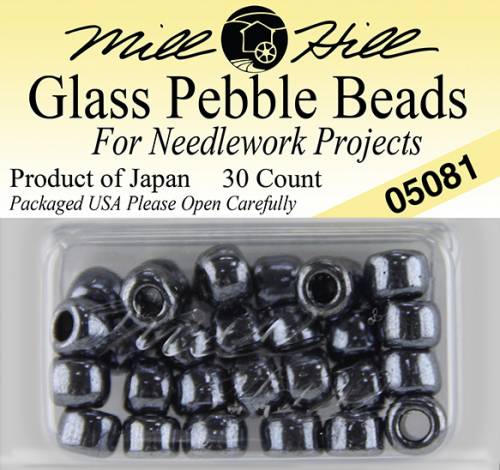 05081 бисер Mill Hill, 3/0 Black Pebble Glass Beads фото 3