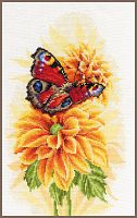 Набор для вышивки крестом Fluttering butterfly (Трепещущая бабочка) Lanarte PN-0190703