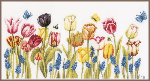 Tulips (Тюльпаны), набор для вышивки крестом, Lanarte PN-0155747