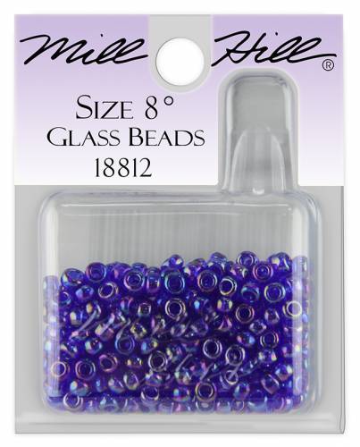 18812 бисер Mill Hill, 8/0 Opal Periwinkle Glass Beads фото 3