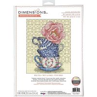 Набір вишивання хрестиком Dimensions Rose Tea (14 Count), 70-35414