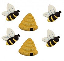 Набір декоративних гудзиків Зайняті бджоли, Buttons Galore SF100