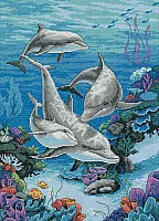 Набір для вишивання хрестиком The Dolphins' Domain Dimensions 3830