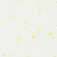 Канва Fein-Aida Splash 18 Zweigart 3793/1349, біла з жовтими бризками, 50х55 см