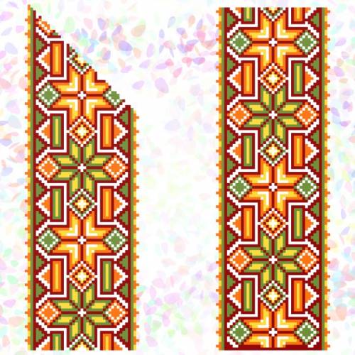 Водорастворимый флизелин с рисунком Гуцульский орнамент Confetti К-265