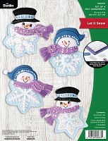 Набір для шиття фетрової аплікації Ornament Kits - Let it Snow Bucilla 89633E