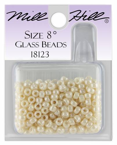 18123 бисер Mill Hill, 8/0 Cream Glass Beads фото 3