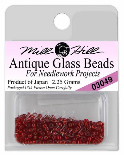 03049 бисер Mill Hill, 11/0 Rich Red Antique Glass Beads фото 3