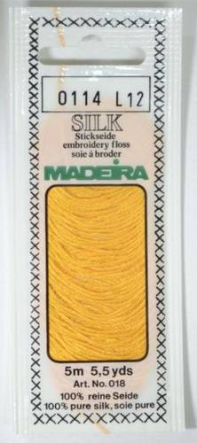 0114 шовкове муліне Madeira Silk Yellow Gold фото 2