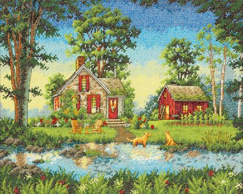 Набор для вышивки крестиком Summer Cottage (Летний коттедж) Dimensions 70-35340