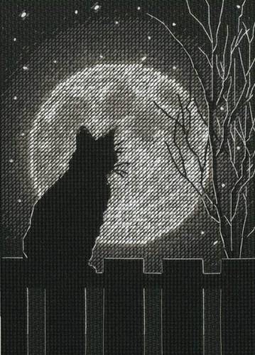 Набор для вышивания Черная лунная кошка Black Moon Cat Dimensions 70-65212