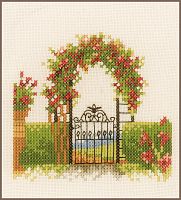 Fence & flowers (Ограда с цветами), набор для вышивания крестом, Lanarte PN-0162522
