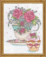 Набор для вышивки крестиком Teacup Roses Design Works 2851