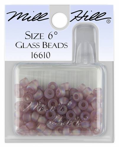 16610 бисер Mill Hill, 6/0 Frosted Lilac Glass Beads фото 3